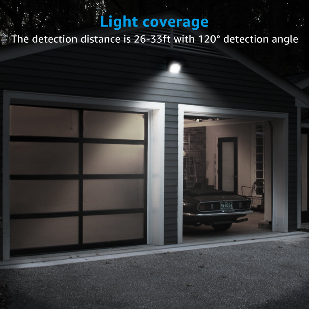 20 LED 320lm Outdoor LED Solar Motion Sensor Lights, Wireless Outdoor Wall Lights, Black, Pack of 2