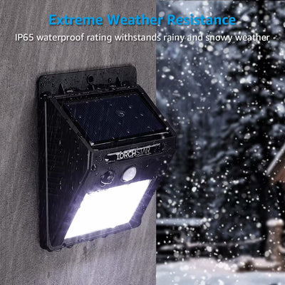 20 LED 320lm Outdoor LED Solar Motion Sensor Lights, Wireless Outdoor Wall Lights, Black, Pack of 2