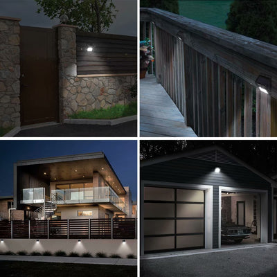 20 LED 320lm Outdoor LED Solar Motion Sensor Lights, Wireless Outdoor Wall Lights, Black, Pack of 2