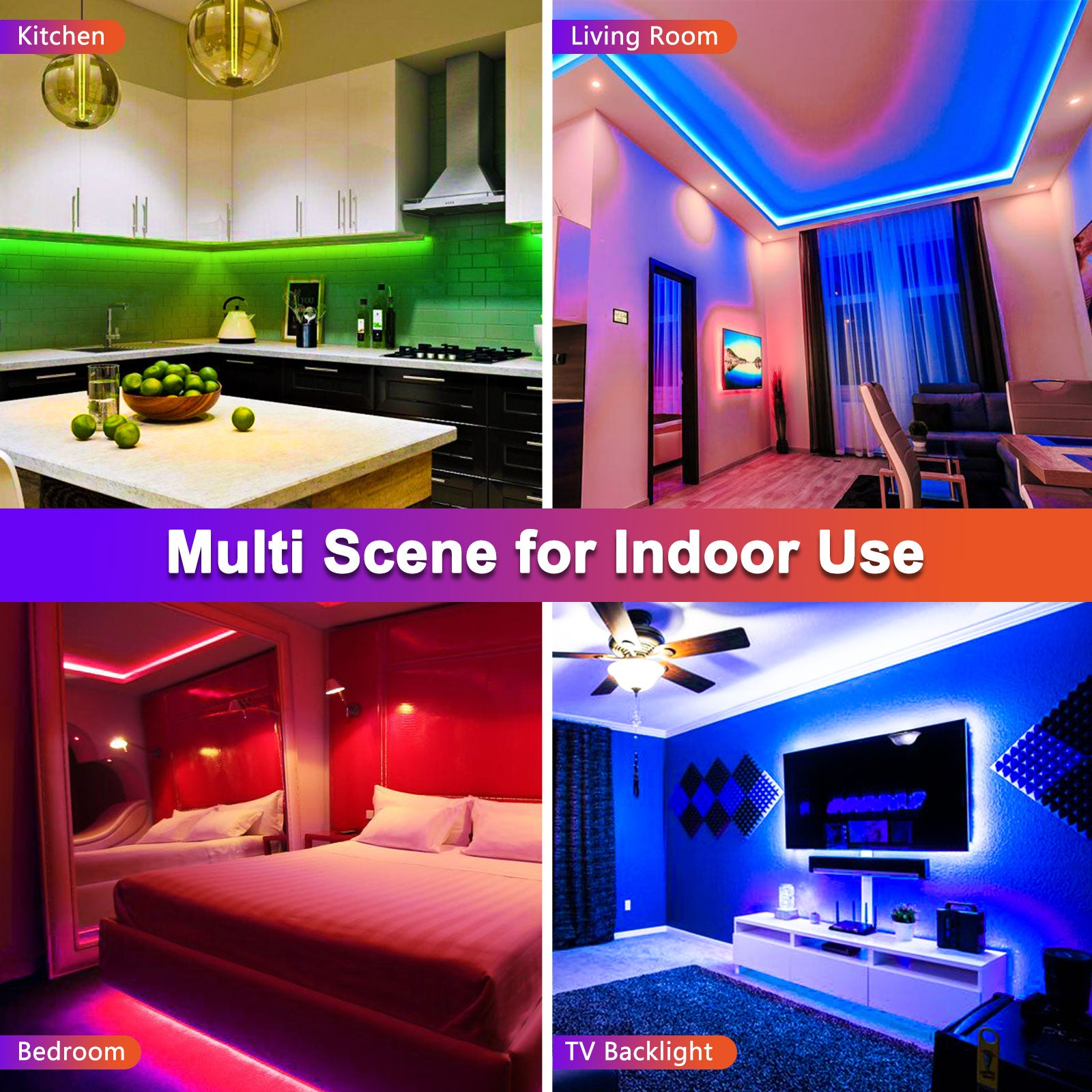 16.4ft/5M 300LED RGB Muliticolor Changing Flexible LED Rope
